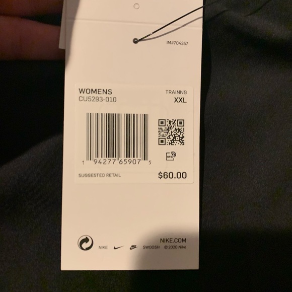 NIKE PLUS SIZE YOGA 7/8 Tights NWT BLACK 2XL ACTIVEWEAR - Picture 3 of 10